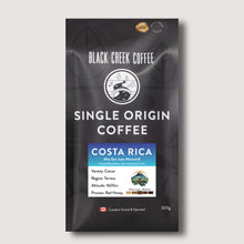 Black Creek Coffee single origin Costa Rica coffee package on a light gray background