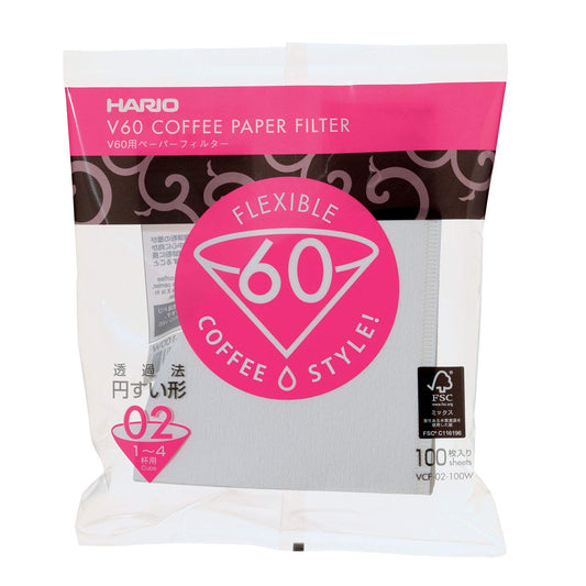 Hario V60-02 Filters White (100 Pack)